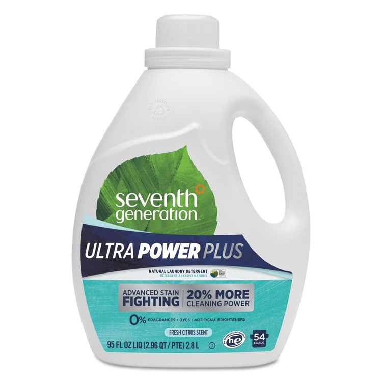NATURAL LIQUID LAUNDRY DETERGENT, ULTRA POWER PLUS, FRESH, 54 LOADS, 95