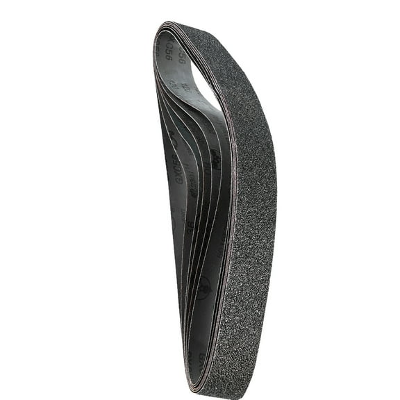 KFFKFF 2 x 42-inch Sanding Belts, 6-Pack (Assorted Grits: 36, 40, 60, 80, 100, 120), Silicon Carbide Material for Knife Sharpening, Metalwork, Plastic, and Composite Finishing