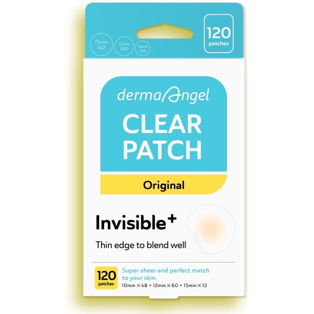 DERMA ANGEL Parches de acné quístico ultra invisibles para tratamiento de acné quístico Parches de acné para parches de imperfecciones de acné quístico Parches hidrocoloides -Día y noche- ACTUALIZADO