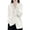 White, variant on Women's Hoodie Solid Color Full Zip Dual Zip Drawstring Oversized Loose Knit Cardigan Jacket for Casual Outfits