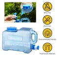 thumbnail image 6 of Yucurem 3.2 Gal Thickened Water Storage Tanks - Large Capacity Water Tank Jug for Outdoor - Transparent Emergency Water Tank (Blue), 6 of 9