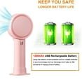 thumbnail image 3 of Face Fan Summer USB Mini Fan Packet Small Fan Student Air Facial Fan Ventilator Mini Fan Rechargable Fan Portable Hand Fan, 3 of 9