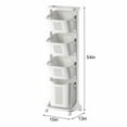 thumbnail image 3 of White 4-Tier Laundry Hamper Sorter - Removable Rolling Baskets with Wheels, Bathroom Storage Organizer for Dirty Clothes, 3 of 9