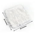thumbnail image 5 of Balsa Circle 20" x 20" White Faux Fur Throw Sheepskin Rug Chair Cushion, 5 of 8