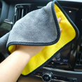 thumbnail image 6 of Sweet Candy Microfiber thickening car wash towel Car Wash Towel Hemming Care Cloth Detailing WashingMicrofiber Cleaning Drying Cloth Hemming Care 11.81×15.75 (Yellow), 6 of 6
