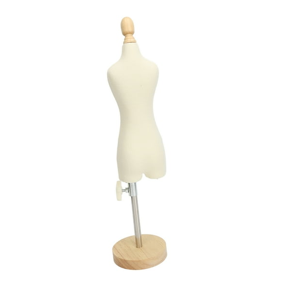 Wooden Base Dress Form Female Mannequin Torso Sewing Model with Excellent Material, Leg Split Pin Design, Versatile Use, for Display and Teaching