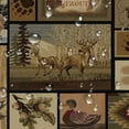 thumbnail image 5 of Rustic Lodge Shower Curtain, Cabin Retro Bear Moose Lodge Vintage Farmhouse Shower Curtain Sets, Wild Duck Leaves Mountain Hill Retro Decor Barhroom Curtain with Hooks, 72X72in, 5 of 5