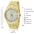 thumbnail image 5 of Mens 18K Gold Finish Aries Ram Zodiac Sign Astrology Metal Band Custom Watch, 5 of 8