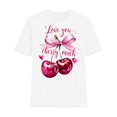 thumbnail image 4 of Bovemsi Bow Cherries T Shirt Women Tops Clean Girl Aesthetic Shirts Casual Summer Short Sleeve T Shirt, Multi-Color Women's Summer Short Sleeve T-Shirts, XL, 4 of 4
