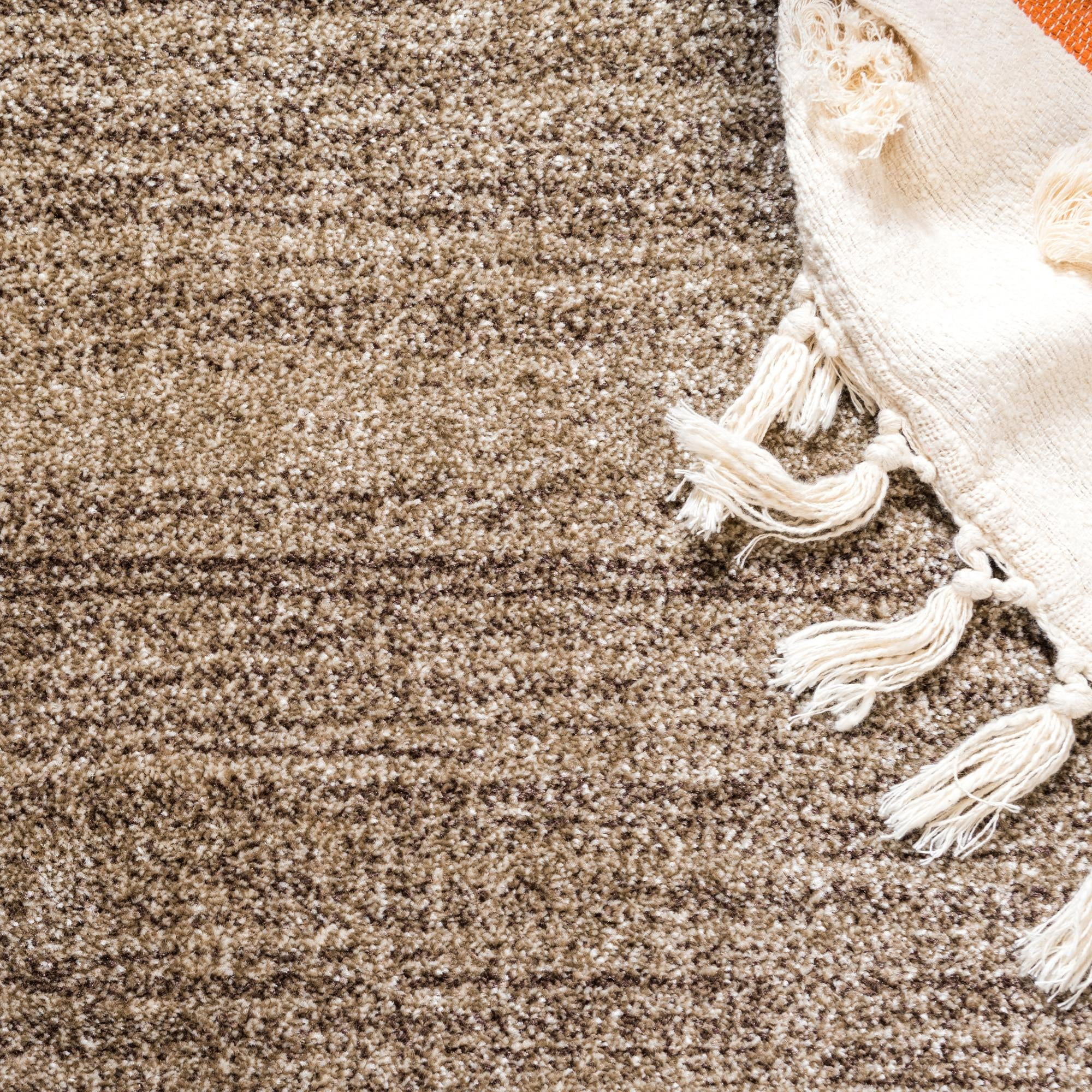 Rugs.com Angelica Collection Rug – 10' x 13' Light Brown Medium Rug Perfect For Living Rooms, Large Dining Rooms, Open Floorplans