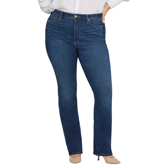NYDJ womens Plus Billie High-Rise Vintage Lapis Bootcut Jean, 28W