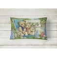 thumbnail image 2 of Carolines Treasures CDCO0306PW1216 Springtime Teddy Bears in Flowers Fabric Decorative Pillow 12H x16W multicolor, 2 of 3
