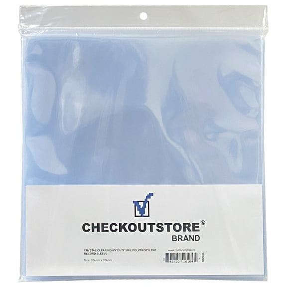 50 CheckOutStore Clear Plastic OPP for 12" LP Vinyl Record Album Covers 5 Mil (Outer Sleeves)
