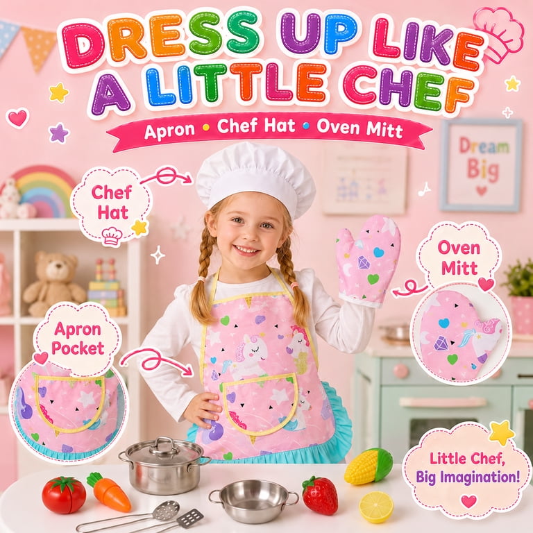 JoyStone Kids Cooking Playset with Stainless Steel Cookware photo 3