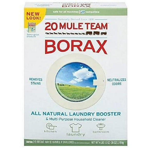 20 Mule Team Borax Natural Laundry Booster & Multi-Purpose Household Cleaner 76 oz 2.15 kg,1pk