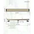 thumbnail image 7 of Wowow 24 in. Linear Shower Drain in Brushed Nickel with Removable Cover Grate, 7 of 7