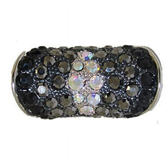 Designer Jewelry Designer Silver & Jet Black & Jet Hematite & AB Ring