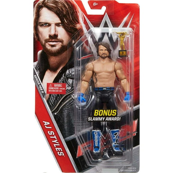 WWE Wrestling Series 68 AJ Styles Action Figure (Bonus Slammy Award)