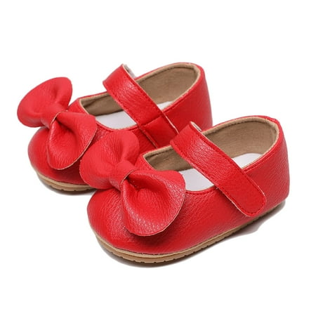 

nsendm Girls Single Shoes Bowknot First Walkers Shoes Toddler Sandals Princess Shoes Toddler Girl Water Shoes Size 6 Red 0