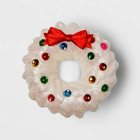 Scented Oil Warmer Plug-in Unique Charming Home Holiday Accent - Opalhouse (White Holiday Wreath)