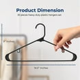 thumbnail image 2 of SereneLife 30 Pieces Plastic Hangers - Space Saving, Heavy Duty, Slim, Clothes Hanger Set, Ideal for Laundy/Daily Use, Can Hold Up to 5.5 Lbs. for Coats, Jackets, Pants & Dress (Black), 2 of 4