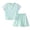 Green, variant on Girls Outfit Sets Girls Short Sleeve Raglan Tee and Drawstring Pocket Shorts Summer Activewear Set 2 Piece Outfit(Purple,7-8 Years)