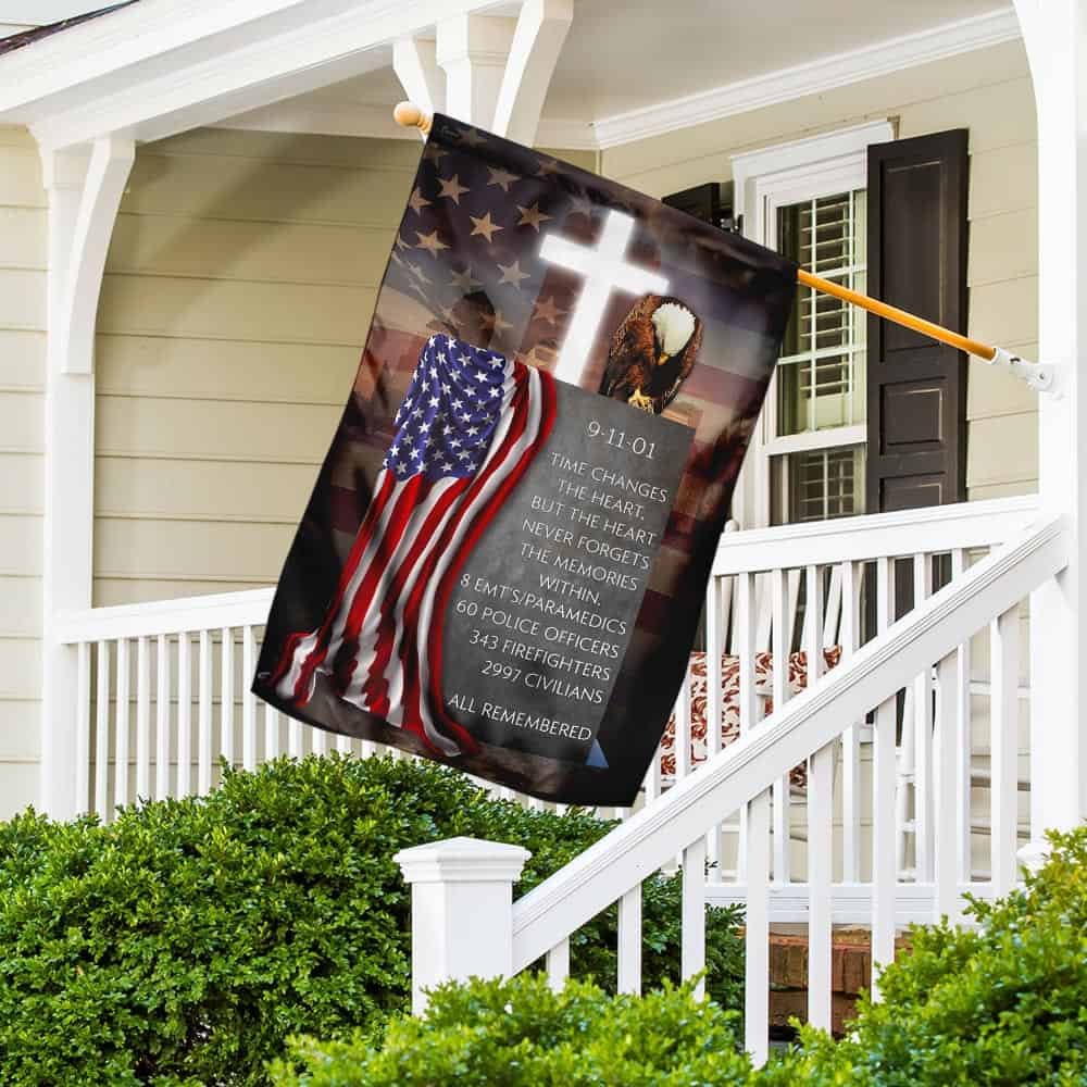 Never Forget 9/11 Gartenflagge Aus Jute – Doppelseitig Bedruckt Für Terrasse & Gedenktag