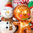 thumbnail image 4 of Globo navideño de aluminio con forma de alce, muñeco de nieve, Papá Noel, hombre de jengibre, árbol de Navidad, copo de nieve, decoración navideña 2022, 4 of 5