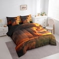 thumbnail image 3 of Homewish Grey Orange Tornado 7-Piece Full Bedding Set - Natural Disaster, 3 of 8