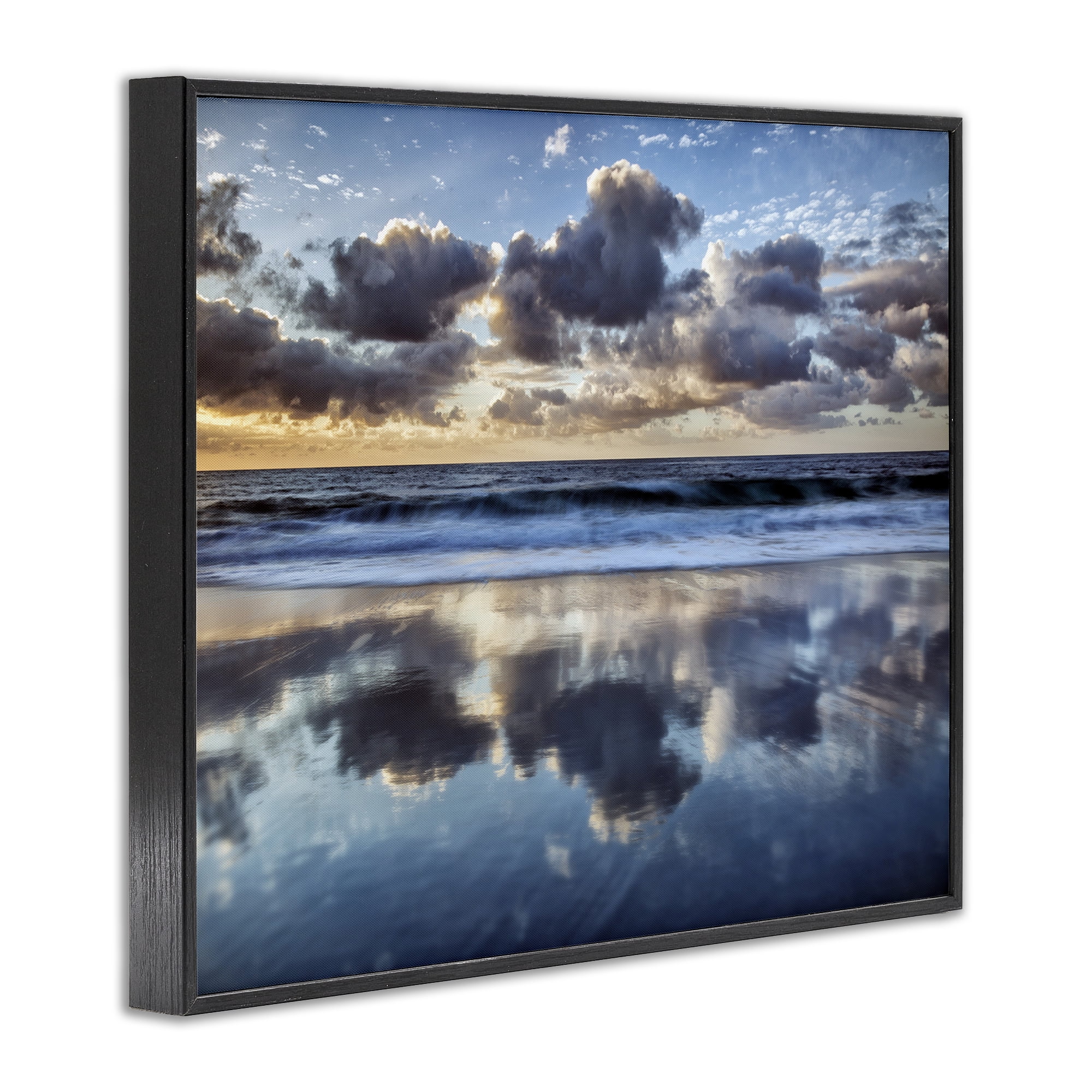 Stupell Industries Reflective Clouds Seascape Black Framed Giclee Art, design by Superstock Partners LLC