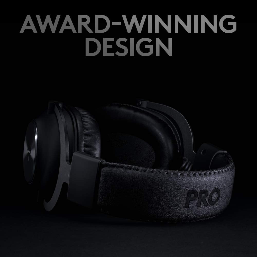 Restored Logitech G PRO X Wireless LIGHTSPEED Gaming Headset with Blue VO!CE Mic Filter Tech, 50 mm PRO-G Drivers, and DTS Headphone:X 2.0 Surround Sound, 20+ Hour Battery Life, for PC, PS5, PS4, Switch, Black (Refurbished)