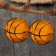 thumbnail image 2 of Pendientes casuales para mujer joyería con abalorio pendientes de pelota de baloncesto PU de moda para regalo FLhrweasw Para estrenar, 2 of 4