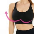 thumbnail image 2 of Sujetador de entrenamiento para mujer diseño de hebilla sin aros acolchado firme deportivo almohadilla extraíble transpirable ajuste perfecto negro para ciclismo ANGGREK Otros, 2 of 7