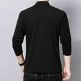 thumbnail image 6 of HaoXianJian Mens Mock Turtleneck Long Sleeve T-Shirts Solid Color Basic Slim Fitted Pullover Tees Casual Soft Comfort Big & Tall Shirts, 6 of 7