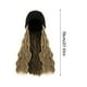 thumbnail image 3 of Gorro de punto con capucha y peluca de moda para mujer, con pelo largo y rizado, en varios colores, para uso diario, 3 of 8