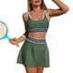 thumbnail image 2 of Traje de baño de 2 piezas para mujer, trajes de baño para mujer, traje de baño de dos piezas, color liso, banda elástica, estilo deportivo, bikini de nailon para mujer., 2 of 5
