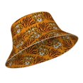 thumbnail image 2 of Disketp Tiger Print Reflective Bucket Hat Beach Hat Summer Travel Sun Hats Fisherman Cap, 2 of 8