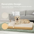 thumbnail image 2 of PureWags Orthopedic Dog Bed, Reversible Egg Crate Foam Pet Bed with Removable Washable Cover for Small, Medium and Large Dogs, Yellow, 2 of 8