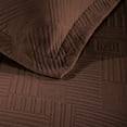 thumbnail image 6 of Superior Geometric Fret Cotton Decorative Bedspread and Sham Set, Queen, Cappuccino, 6 of 9