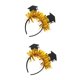 thumbnail image 5 of NUOLUX 2Ud Diademas De Graduación Negro Con Sombrero Para Eventos Y Celebraciones, 5 of 8