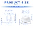 thumbnail image 2 of Uxcell 15 Pcs Tapón de Silicona en Forma de T, Diámetro 19 mm/0.75 Pulgadas, Tapón de Silicona Impermeable Reutilizable, Tapón Redondo de Sellado para Equipos de Tuberías, Blanco, 2 of 7
