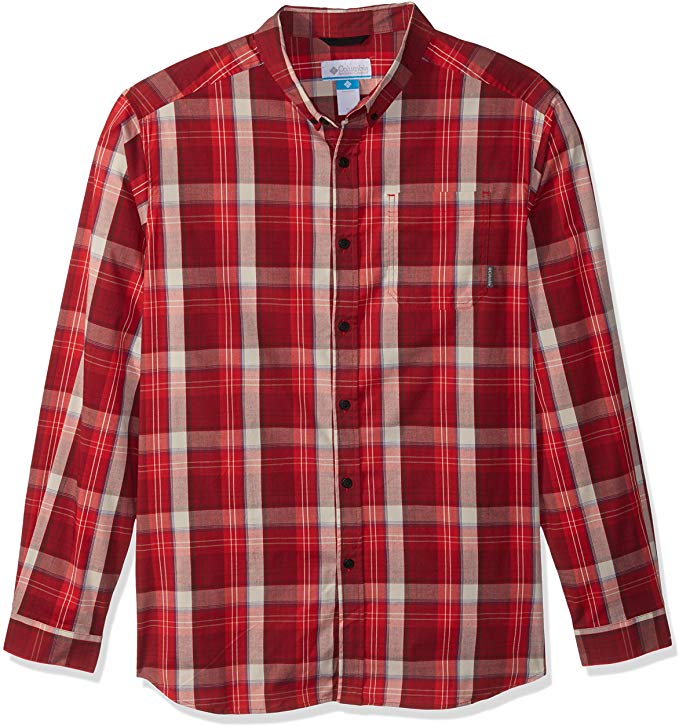 Long Sleeve Shirt, Red Spark Plaid 4X 