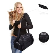 GOOPAWS Soft-Sided Dog & Cat Carrier Bag, Black, 17