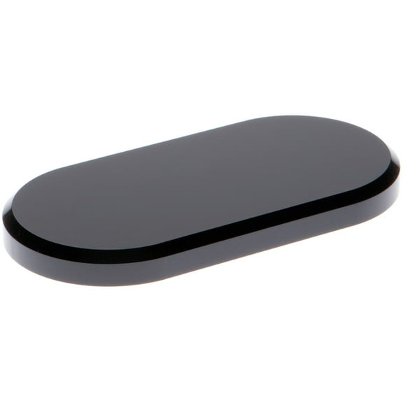 Plymor Black Acrylic Oval Beveled Display Base, 6" W x 3" D x 0.5" H