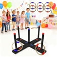 thumbnail image 6 of Wooden Hoop Toss Game Set With 6 Double Sphere Circlets 4 Challenge Modes Includes Carry Bag For Inside Family Entertain, 6 of 7