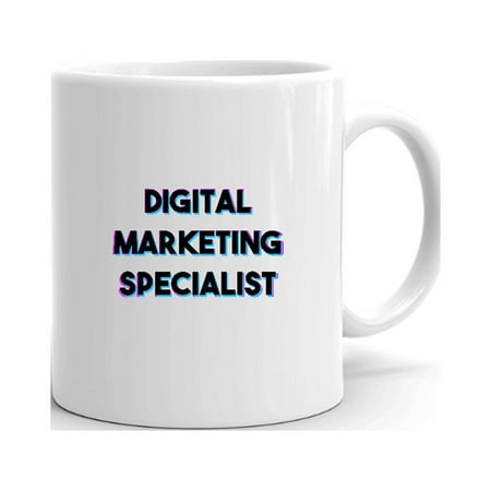 

Tri Color Digital Marketing Specialist Ceramic Dishwasher And Microwave Safe Mug By Undefined Gifts