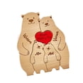 thumbnail image 3 of Rompecabezas de madera con forma de oso, juguete educativo, rompecabezas de madera, regalo, familia de osos 4 osos, 3 of 9