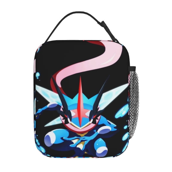 Insulated Meal Box Cooler Tote, Greninja Lunch Bag with Shoulder Strap for Office Outdoor Picnic