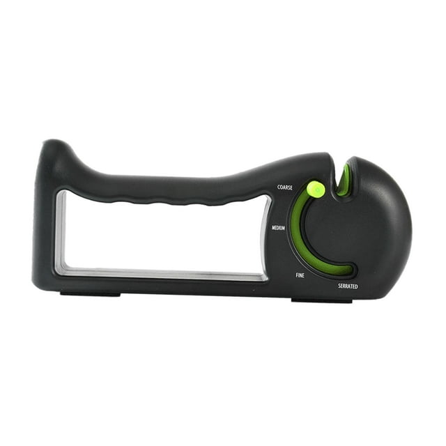 Herramienta para afilar cuchillos, afiladores de cuchillos para cuchillos de cocina, 4 ángulos ajustables, negro y verde