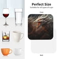 thumbnail image 4 of KLL Drink Coasters Set Square of 4,PU Leather Absorbent Coasters Set Decorative Coffee Cup Coasters Housewarming Gift for Home Decor-Abstract White Dragon, 4 of 5